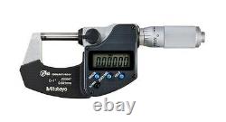 Mitutoyo 293-348-30 Digimatic Micrometer, 0-1/0-25mm Range. 00005/0.001mm Res