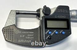 Mitutoyo 293-348-30 Digimatic Outside Micrometer, 0-1/0-25mm. 00005/0.001mm