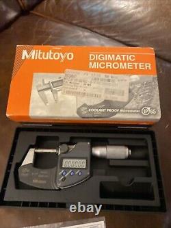 Mitutoyo 293-348 Digimatic Digital Micrometer Coolant Proof IP65