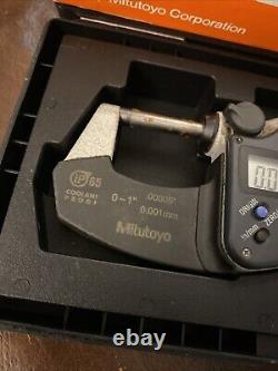 Mitutoyo 293-348 Digimatic Digital Micrometer Coolant Proof IP65