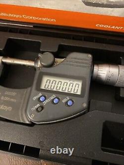 Mitutoyo 293-348 Digimatic Digital Micrometer Coolant Proof IP65