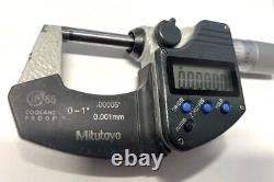 Mitutoyo 293-348 Digimatic Outside Micrometer, 0-1/0-25mm. 00005/0.001mm