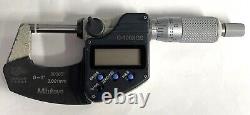 Mitutoyo 293-348 Digimatic Outside Micrometer, 0-1/25mm. 00005/0.001mm withCase