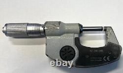 Mitutoyo 293-348 Digimatic Outside Micrometer, 0-1/25mm. 00005/0.001mm withCase