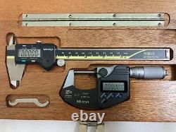 Mitutoyo 293-348 Digital 0- 1 Micrometer and 500-196-20 Digital 6 Caliper Set