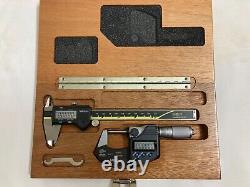 Mitutoyo 293-348 Digital 0- 1 Micrometer and 500-196-20 Digital 6 Caliper Set
