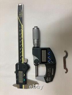 Mitutoyo 293-348 Digital 0- 1 Micrometer and 500-196-20 Digital 6 Caliper Set
