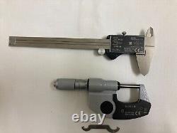Mitutoyo 293-348 Digital 0- 1 Micrometer and 500-196-20 Digital 6 Caliper Set