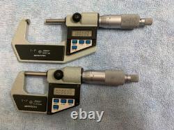 Mitutoyo 293-701, 293-702 digital micrometer 0-1, 1-2