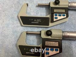 Mitutoyo 293-701, 293-702 digital micrometer 0-1, 1-2