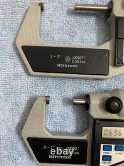 Mitutoyo 293-701, 293-702 digital micrometer 0-1, 1-2