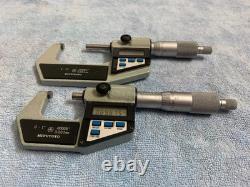 Mitutoyo 293-701, 293-702 digital micrometer 0-1, 1-2