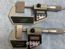 Mitutoyo 293-701, 293-702 digital micrometer 0-1, 1-2