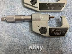 Mitutoyo 293-701, 293-702 digital micrometer 0-1, 1-2