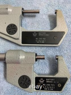 Mitutoyo 293-701, 293-702 digital micrometer 0-1, 1-2