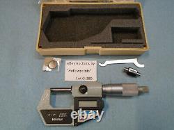 Mitutoyo 293-721-10 Digital Outside Ratchet Micrometer 0-1 or MM with Data G386