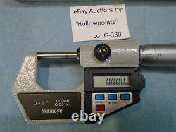 Mitutoyo 293-721-10 Digital Outside Ratchet Micrometer 0-1 or MM with Data G386