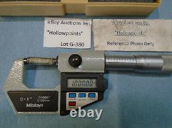 Mitutoyo 293-721-10 Digital Outside Ratchet Micrometer 0-1 or MM with Data G386