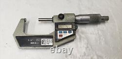 Mitutoyo 293-722-10 1-2 x. 00005 Outside Electronic Micrometer Carbide Tips