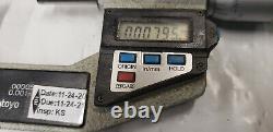 Mitutoyo 293-722-10 1-2 x. 00005 Outside Electronic Micrometer Carbide Tips