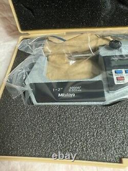 Mitutoyo 293-722-10 Digital 1 to 2 Outside Micrometer. 00005 Grad. No Manual