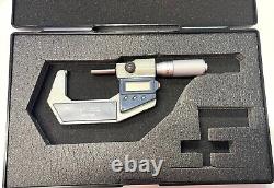 Mitutoyo 293-722-30 Digimatic Micrometer withChamfered Anvil and Spindle, 1-2