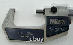 Mitutoyo 293-722-30 MDC-2 Digital Micrometer 1-2.00005 Ratchet Case Japan