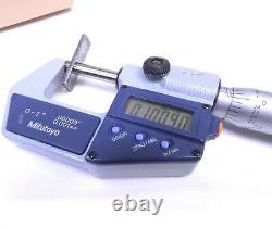 Mitutoyo 293-725-30 Outside Micrometer 0-1 with Starrett 0.1009 Calibration Block