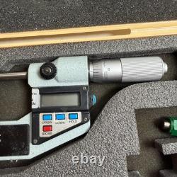 Mitutoyo 293-726-10 Digimatic 1-2 Range Digital Outside Micrometer with Case