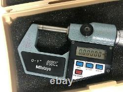 Mitutoyo 293-761 & 293-722-10 Micrometer Carbide Anvils 0-1, 1-2 + Vise
