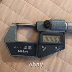 Mitutoyo 293-761-30 Digital Micrometer, 0-1/0-25.4mm Range. 00005/0.001mm