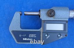 Mitutoyo 293-761-30 Digital Micrometer, 0-1/0-25.4mm Range. 00005/0.001mm