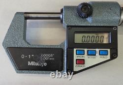 Mitutoyo 293-765-10 Digital Micrometer 0-1 with Case