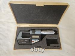 Mitutoyo 293-765 Digital Outside Micrometer MDC 1 PF Machinist Tool & Case