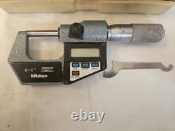 Mitutoyo 293-765 Digital Outside Micrometer MDC 1 PF Machinist Tool & Case