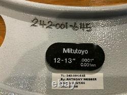 Mitutoyo 293-771 12-13 Digital Outside Micrometer withCase & New Batteries