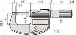 Mitutoyo 293-832-30 Digimatic Digital External Micrometer (0-25mm)