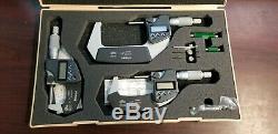 Mitutoyo 293-960 Micrometer Set, 3 Pcs, 0-3/0-75mm IP65 new, open box