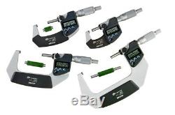 Mitutoyo 293-961-30 Micrometer Set, 4 Pcs, 0-4/0-100mm IP65 SPC