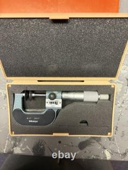 Mitutoyo 295-253 Spherical Anvil and Spindle DIGIT Outside Micrometer Ratchet