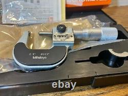 Mitutoyo 295-253 Spherical Digit Micrometer, 0-1 Range. 0001 Graduation