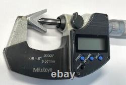 Mitutoyo 314-351-10 3-Flute Digimatic V-Anvil Micrometer. 05.6? /1.27-15.24mm