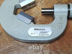 Mitutoyo 314-712-30 V- Anvil Digital Micrometer 0.4-1 WithData Port Great Shape