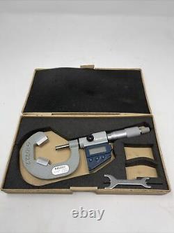 Mitutoyo 314-713-30 Digital V-Anvil Micrometer 1-1.6.00005, With Case