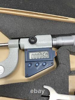 Mitutoyo 314-713-30 Digital V-Anvil Micrometer 1-1.6.00005, With Case