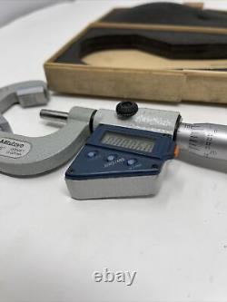 Mitutoyo 314-713-30 Digital V-Anvil Micrometer 1-1.6.00005, With Case