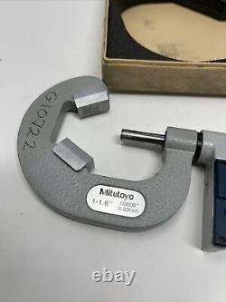 Mitutoyo 314-713-30 Digital V-Anvil Micrometer 1-1.6.00005, With Case