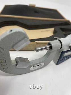 Mitutoyo 314-713-30 Digital V-Anvil Micrometer 1-1.6.00005, With Case