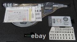 Mitutoyo 324-353-32 Interchangeable Ball AnvilSpindle Gear Tooth Micrometer 2-3