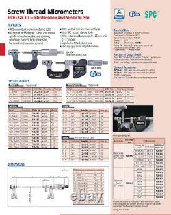 Mitutoyo 326-352-30 Digimatic Screw Thread Micrometer 1 2/ 50mm SPC IP65